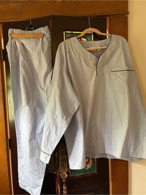 Light Blue Vermont Country Store Men’s cotton Pajama set